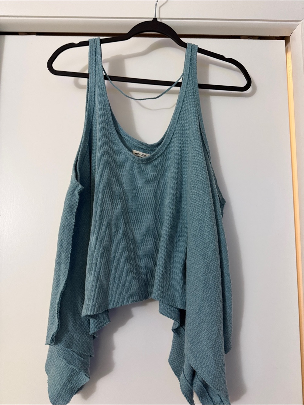 NWT We The Free Relaxed Waffle Knit Tank Top in Teal